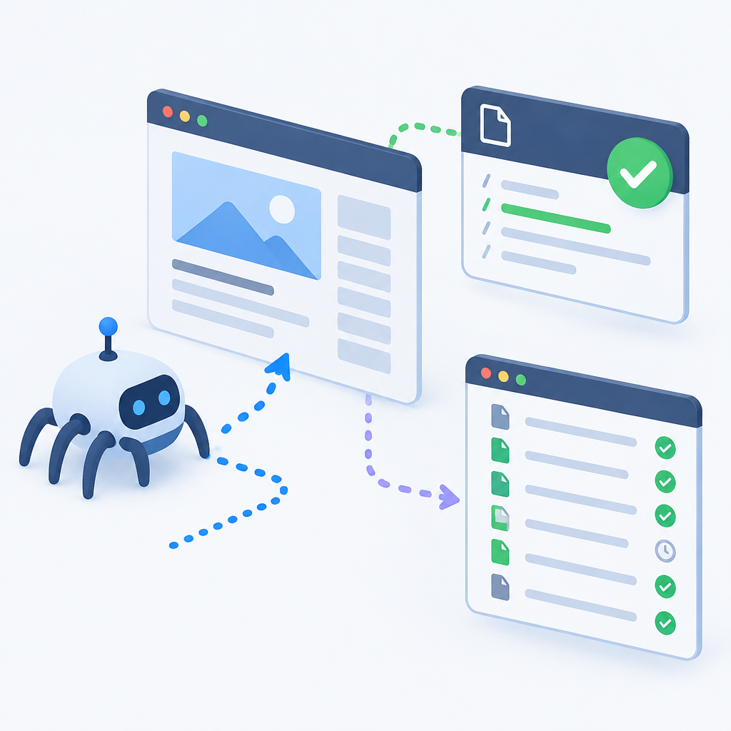 AI 생성 설명 이미지: GEO 마케팅 AI SGAEO | robots.txt 허용과 실제 크롤링 상태 구분 체크리스트